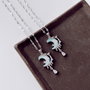 Heliophilia Silver Collar de Acero Plata y Aqua